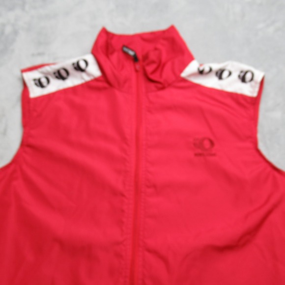 Pearl Izumi Cycling Vest Unisex Medium Red Sleeveless Full Zip Windbreaker - Picture 2 of 11